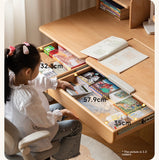 Beech Solid Wood Hand Crank Lift Children's Study Table