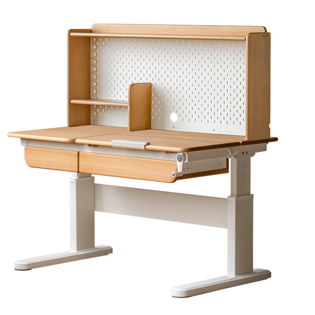 Beech Solid Wood Hand Crank Lift Children's Study Table