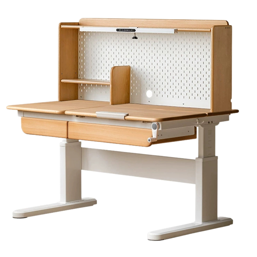 Beech Solid Wood Hand Crank Lift Children's Study Table