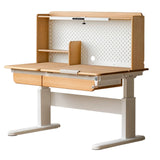 Beech Solid Wood Hand Crank Lift Children's Study Table
