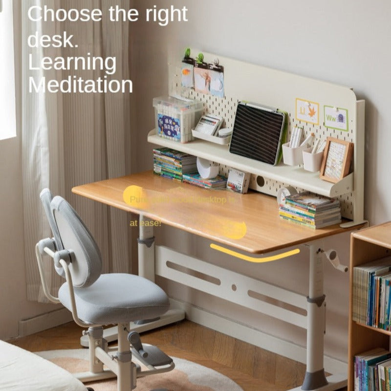 Beech Solid Wood Children's Liftable Desk