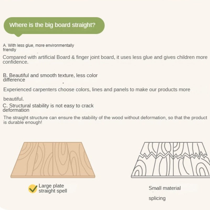 Beech Solid Wood Children's Liftable Desk