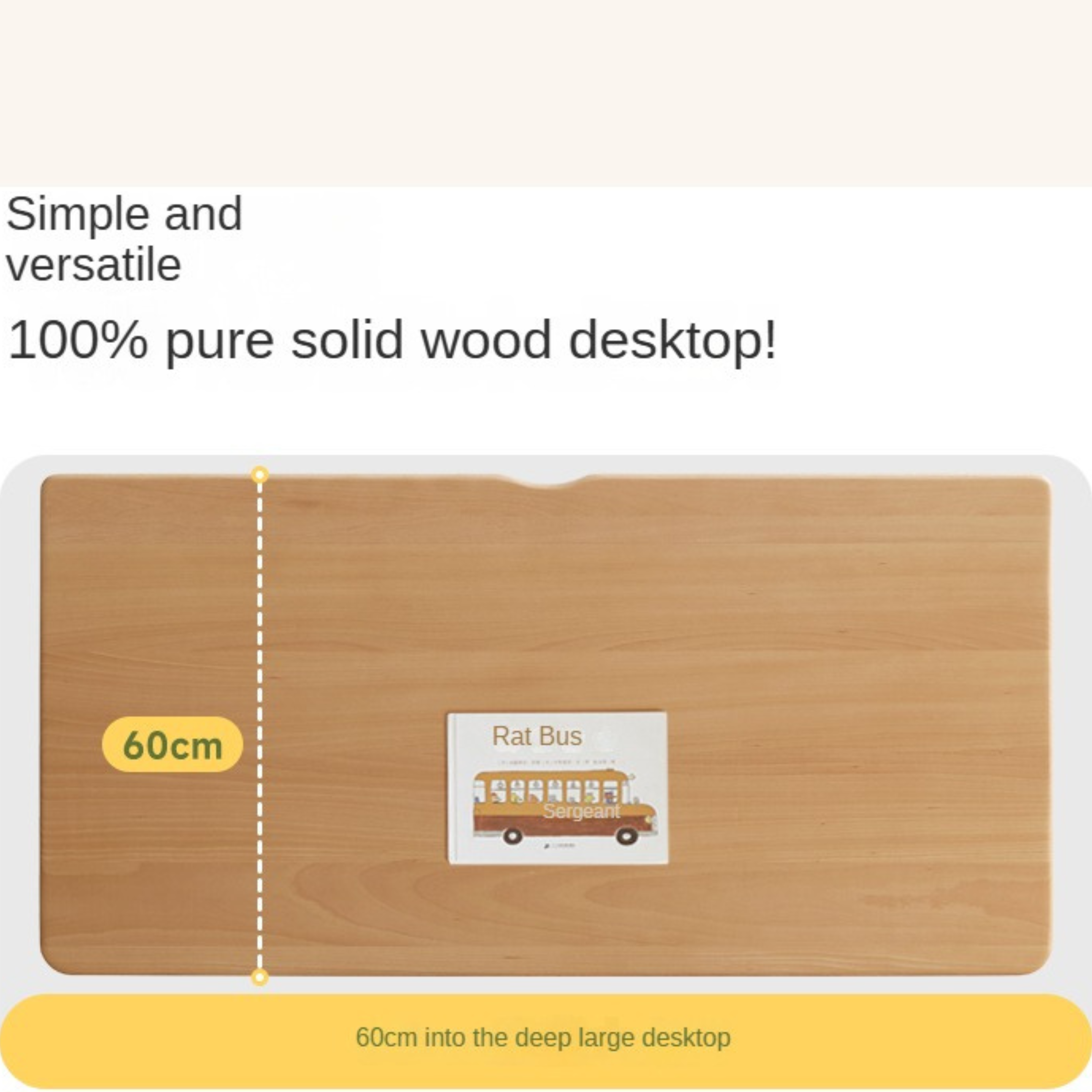 Beech Solid Wood Children's Liftable Desk