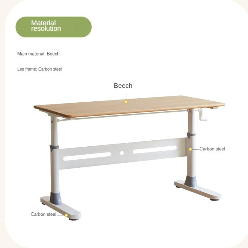 Beech Solid Wood Children's Liftable Desk