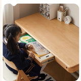 Beech Solid Wood Children's Modern Lift Study Table