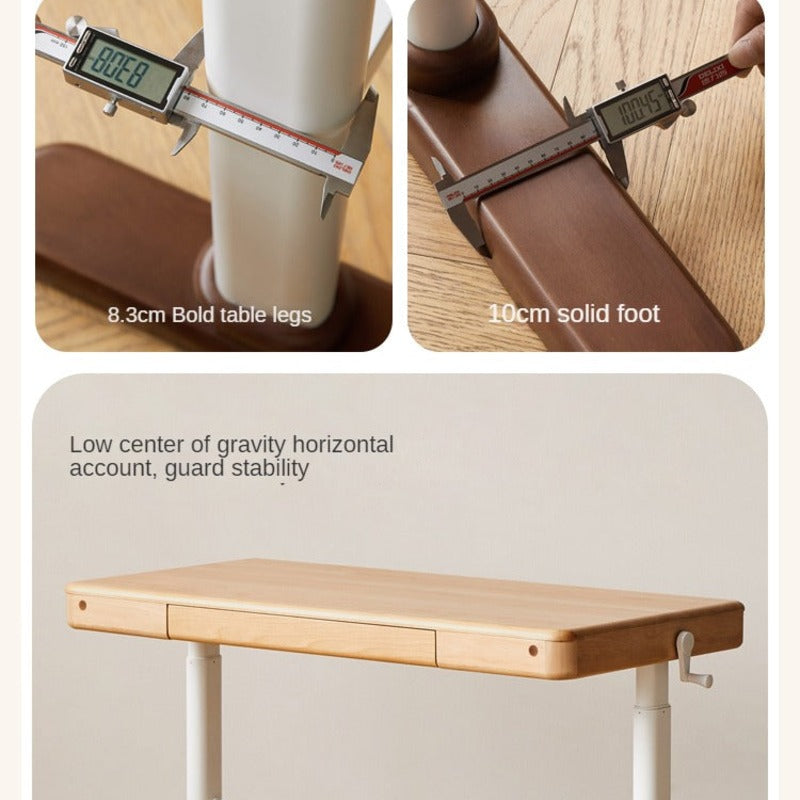 Beech Solid Wood Children's Modern Lift Study Table