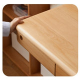 Beech Solid Wood Children's Modern Lift Study Table