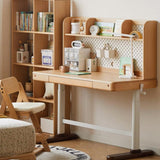 Moderner höhenverstellbarer Kinderschreibtisch aus massivem Buchenholz