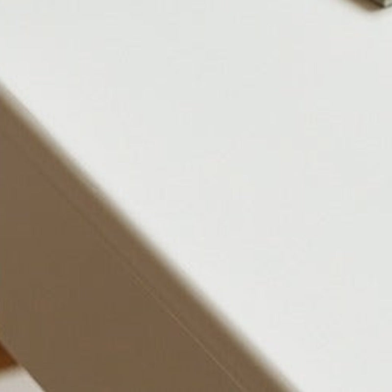 Poplar Solid Wood Study Table Writing Desk White Cream