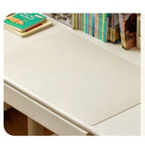 Poplar Solid Wood Study Table Writing Desk White Cream