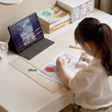 Poplar Solid Wood Study Table Writing Desk White Cream