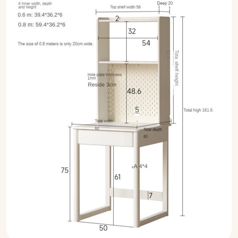 Rubber Wood Solid Wood Children's Desk-