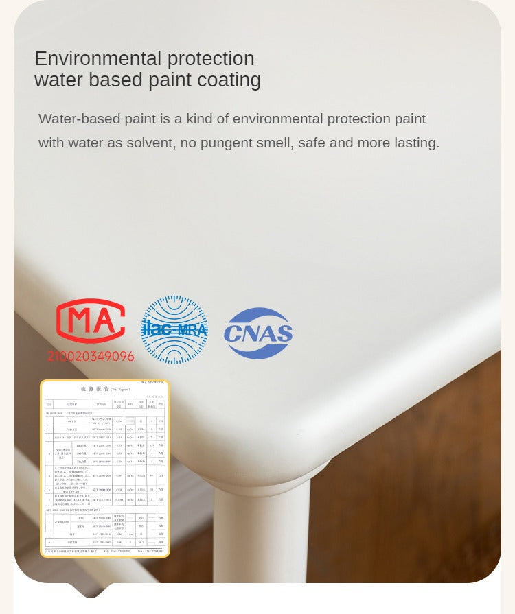 Poplar Solid Wood Cream Style Retractable Children's Double Desk