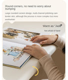 Poplar Solid Wood Cream Style Retractable Children's Double Desk