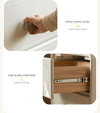 Poplar Solid Wood Cream Style Retractable Children's Double Desk