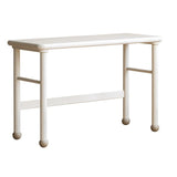 Poplar Solid Wood Cream Style Retractable Children's Double Desk