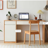 Beech Solid Wood Desk Bookshelf Combination