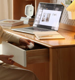 Beech Solid Wood Desk Bookshelf Combination