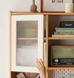 Beech Solid Wood Desk Bookshelf Combination