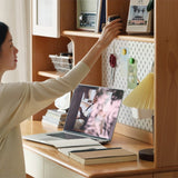 Beech Solid Wood Desk Bookshelf Combination