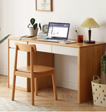 Beech Solid Wood Desk Bookshelf Combination