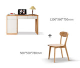 Beech Solid Wood Desk Bookshelf Combination