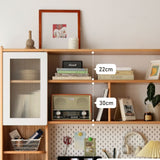 Beech Solid Wood Desk Bookshelf Combination