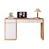 Beech Solid Wood Desk Bookshelf Combination