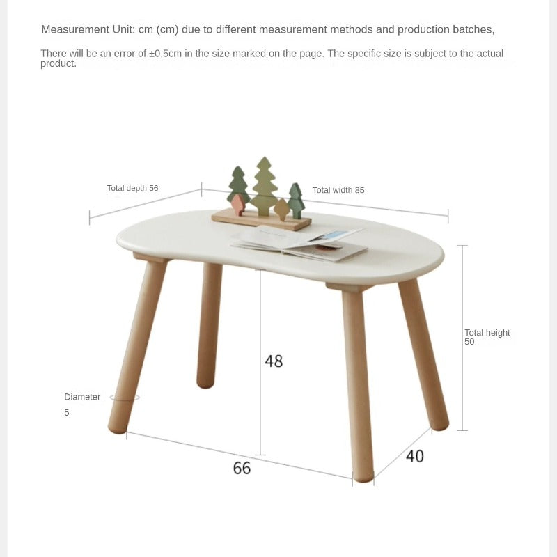 Birch Solid Wood Handmade Children's Study Peanut Table