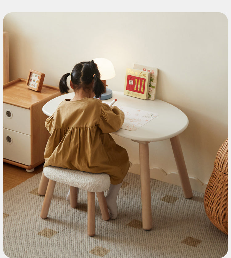 Birch Solid Wood Handmade Children's Study Peanut Table