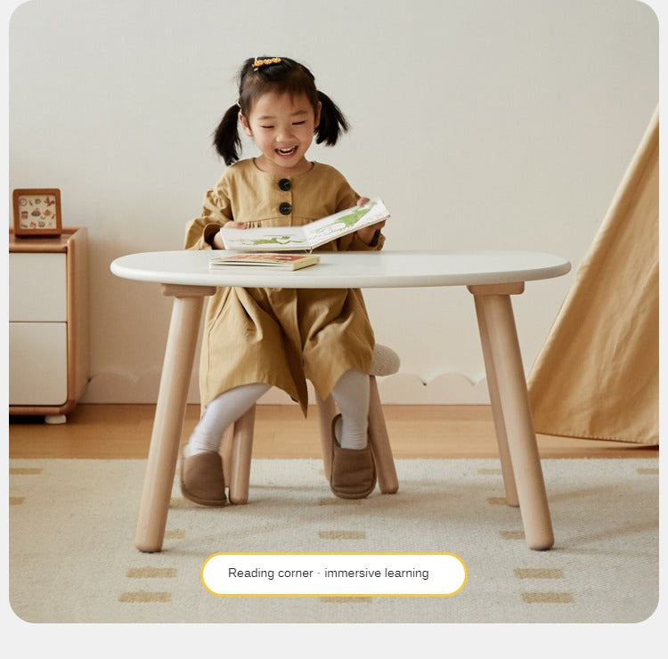 Birch Solid Wood Handmade Children's Study Peanut Table