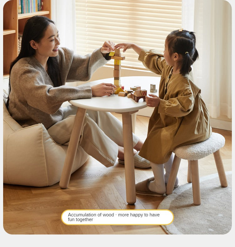 Birch Solid Wood Handmade Children's Study Peanut Table