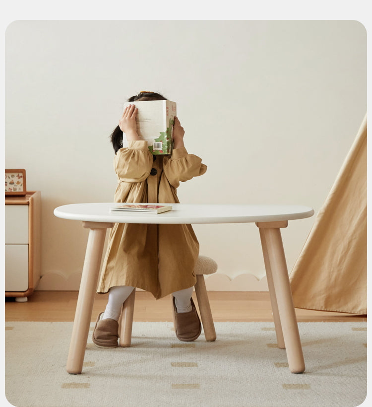 Birch Solid Wood Handmade Children's Study Peanut Table
