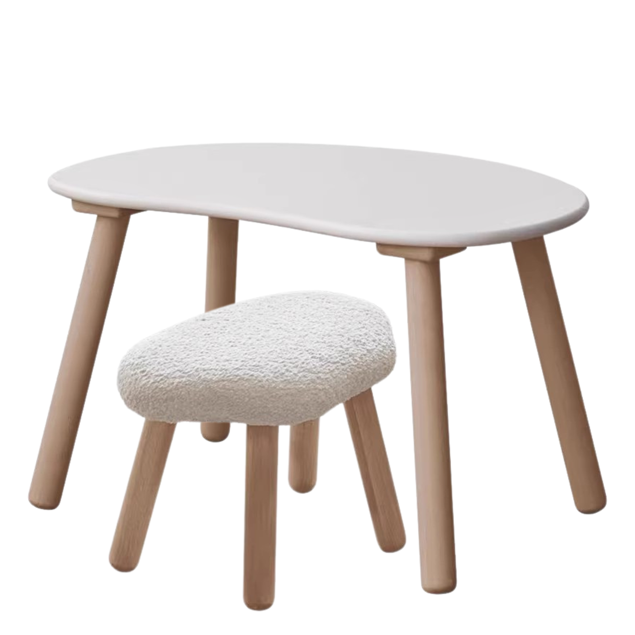 Birch Solid Wood Handmade Children's Study Peanut Table