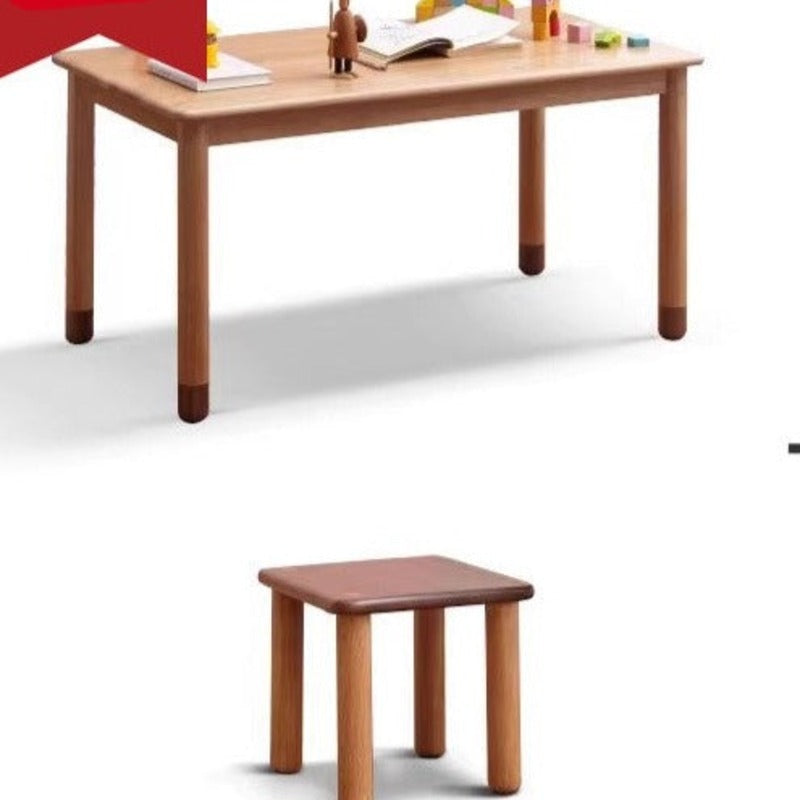 オーク無垢材、ブナ無垢材手作り子供用学習机