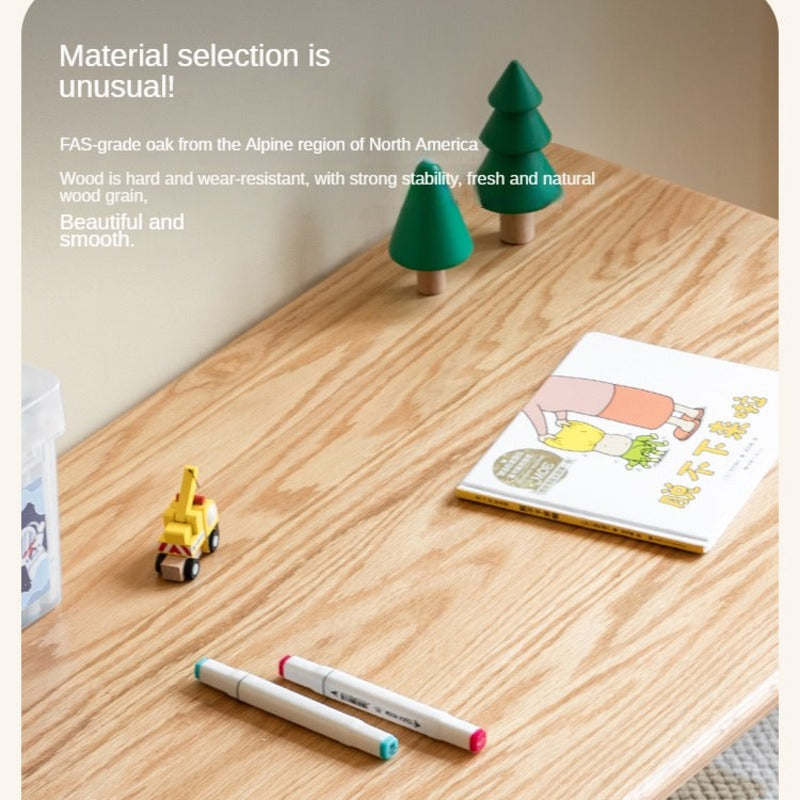 Oak Solid Wood, Beech Solid Wood Handmade Children's StudyTable