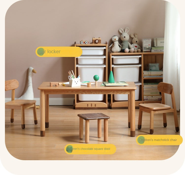 Oak Solid Wood, Beech Solid Wood Handmade Children's StudyTable