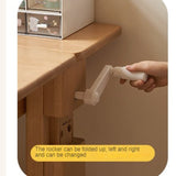 Beech Solid Wood Lifting Kids Table With Self/Chair/High Shelf