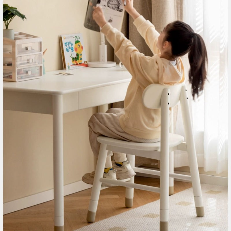 Oak, Birch Solid Wood Lift Kid's Chair White.