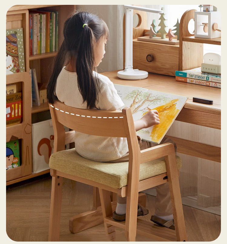 Beech, Oak Solid Wood Lift Children's Chair.