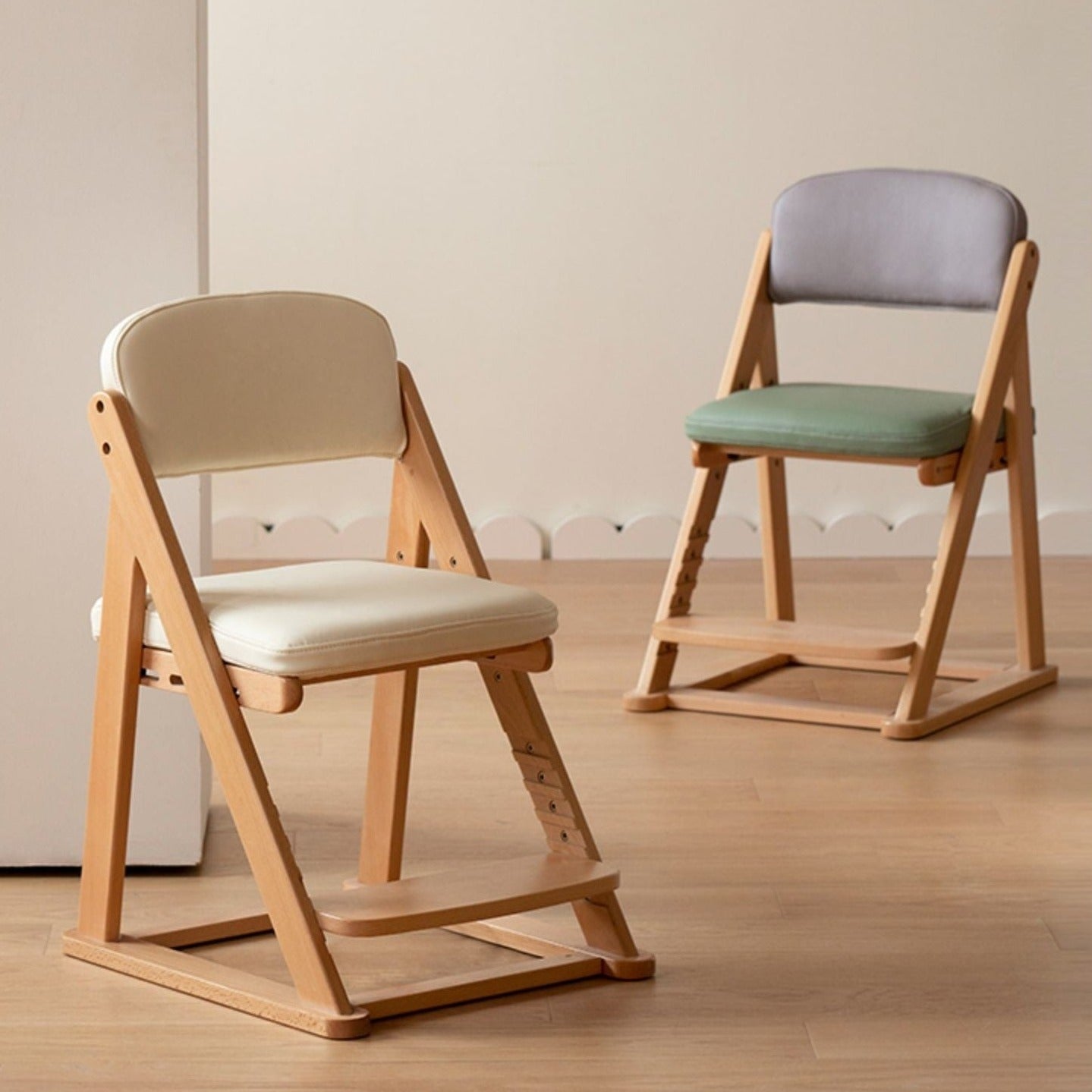 Beech Solid Wood Lift Learning Chair.