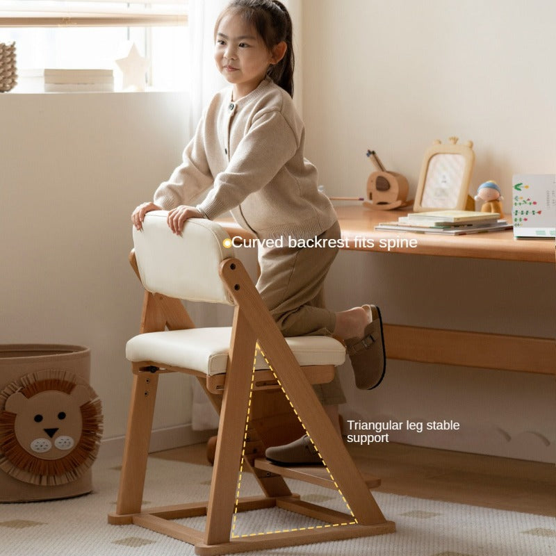 Beech Solid Wood Lift Learning Chair.