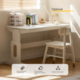 Beech Solid Wood Lift Study Desk  Adjustable White Children's Desk