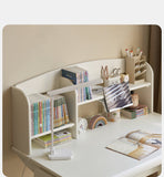 Beech Solid Wood Lift Study Desk  Adjustable White Children's Desk