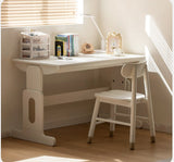 Beech Solid Wood Lift Study Desk  Adjustable White Children's Desk