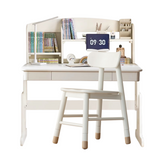 Beech Solid Wood Lift Study Desk  Adjustable White Children's Desk