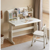 Beech Solid Wood Lift Study Desk  Adjustable White Children's Desk