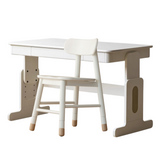 Beech Solid Wood Lift Study Desk  Adjustable White Children's Desk