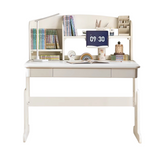 Beech Solid Wood Lift Study Desk  Adjustable White Children's Desk