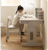 Beech Solid Wood Lift Study Desk  Adjustable White Children's Desk